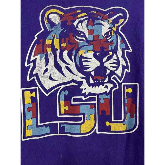 LSU Tigers Graphic T-Shirt Men Sz XL Colorful Short Sleeves Louisiana State Univ - Picture 3 of 6